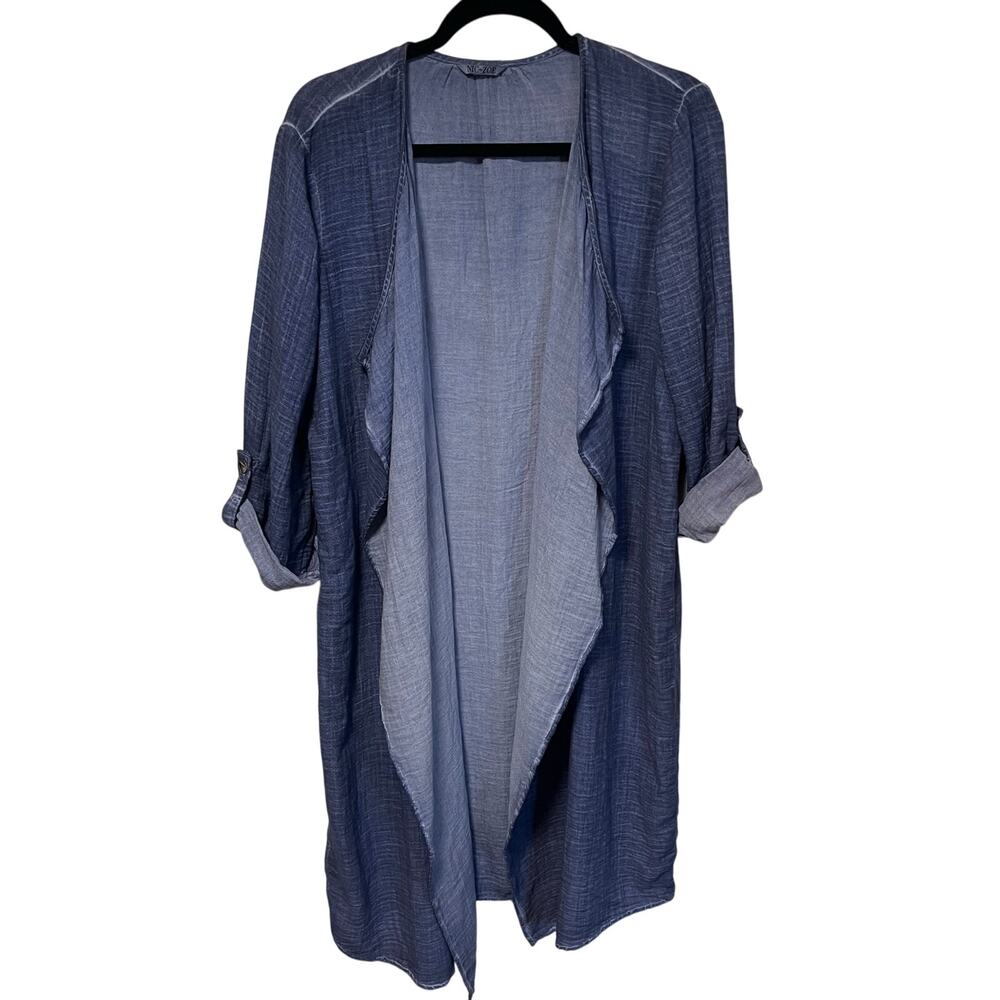 Nic + Zoe Double Gauze Boatcruise Cardigan Size S Coastal Nautical